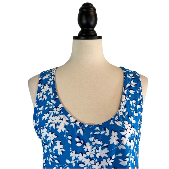 Draper James Ruffle Nightie in Blue Shadow Floral, New w/ Tags, Size S/M - Picture 3 of 13